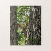 Peek-a-boo I see you Deer Puzzle Legpuzzel (Verticaal)