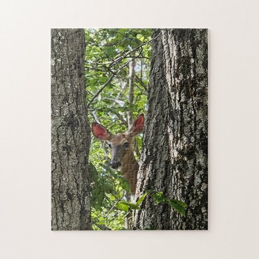 Peek-a-boo I see you Deer Puzzle Legpuzzel (Verticaal)
