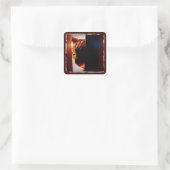 Peek-a-boo Indigo Vierkante Sticker (Tas)