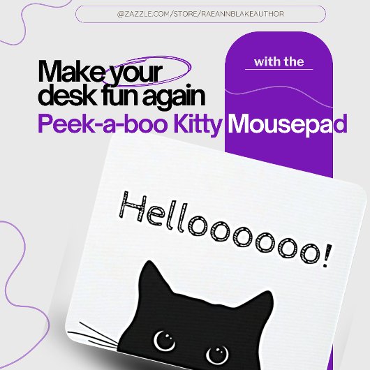 Peek-a-Boo Kat Mousepad Muismat