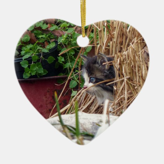 Peek-a-Boo Keramisch Ornament (Voorkant)