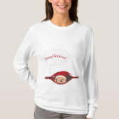 Peek A Boo-kerstmoederschap Lange hoes T-Shirt (Voorkant)