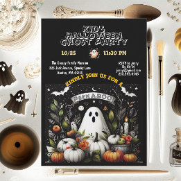 Peek A BOO Kinder Halloween Ghost Party Herfst Pom Kaart