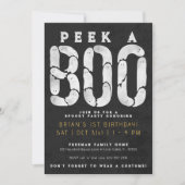 Peek a Boo Kinder Halloween Verjaardag Uitnodigen Kaart (Voorkant)