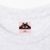 Peek-a-Boo Kitten Script Name Monogram Girls' Labels (Aangebracht)