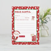 Peek a Boo Letter to Santa Wishlist Kaart (Staand voorkant)