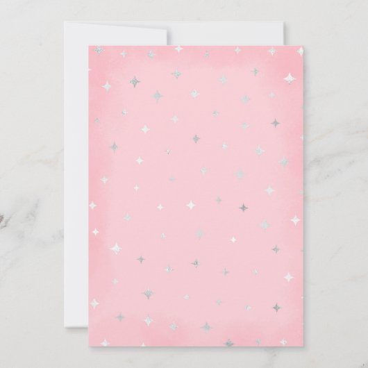 Peek A Boo Leuke Roze Ghost Baby shower Uitnodigin Kaart (Achterkant)