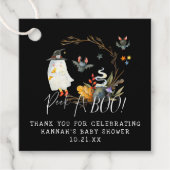 Peek-A-Boo | Little Ghost Halloween Baby shower Bedankjes Labels (Voorkant)