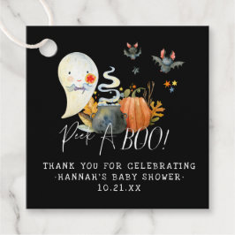 Peek-A-Boo | Little Ghost Halloween Baby shower Bedankjes Labels
