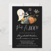 Peek-A-Boo | Little Ghost Halloween Baby shower Kaart (Voorkant)