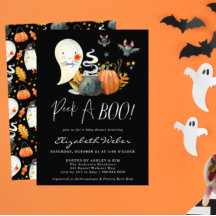 Peek-A-Boo | Little Ghost Halloween Baby shower