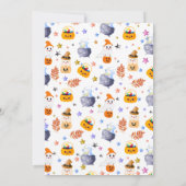 Peek-A-Boo | Little Ghost Halloween Baby shower Kaart (Achterkant)