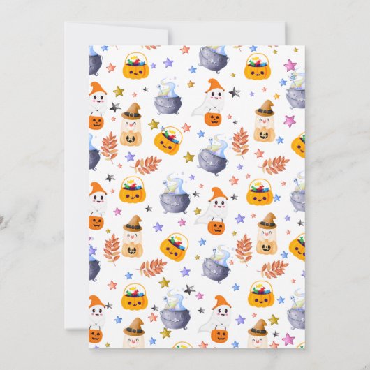 Peek-A-Boo | Little Ghost Halloween Baby shower Kaart (Achterkant)
