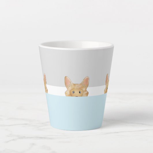 "Peek a Boo" Long Haire Chihuahua Dog | Latte Mok (Voorkant)