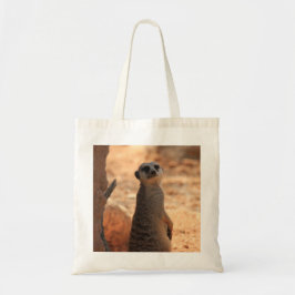 Peek-a-Boo Meerkat Canvas tas, Zoo Babies Tote Bag