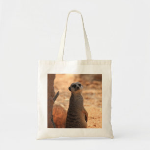 Peek-a-Boo Meerkat Canvas tas, Zoo Babies Tote Bag