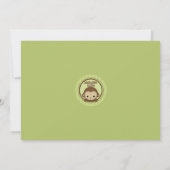 Peek-a-Boo Mod Monkey Baby shower nodigt MPPv4 uit Kaart (Achterkant)