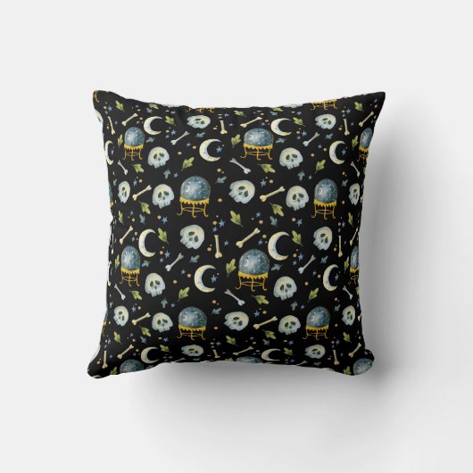 Peek-A-Boo | Monogram Little Ghost Halloween Kussen (Achterkant)