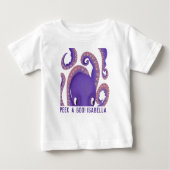 Peek A Boo Paarse Octopus Gepersonaliseerde naam (Voorkant)
