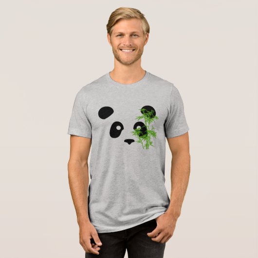 "Peek a Boo Panda" Tri-Blend Shirt (Voorkant volledig)