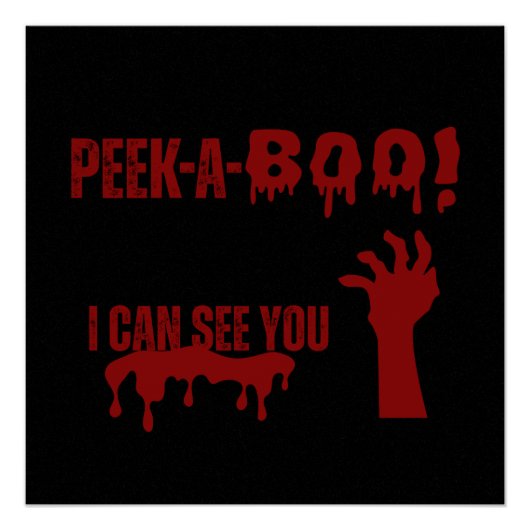 Peek a boo perfect poster (Voorkant)