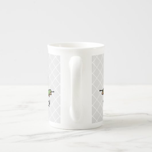 Peek-a-Boo Pets (Fun, Happy, Cute Turtle) Porselein Kop (Achterkant)