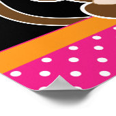 Peek A Boo Pink Girl Monkey Safari Oerwoud Banner Poster (Hoek)