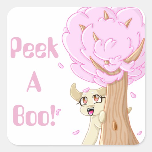 Peek-A-Boo Puppy Stickers!!! Vierkante Sticker (Voorkant)