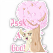 Peek-A-Boo Puppy Vinyl Sticker!!! Sticker (Voorkant)