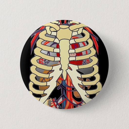 Peek a Boo Ribcage Ronde Button 5,7 Cm (Voorkant)