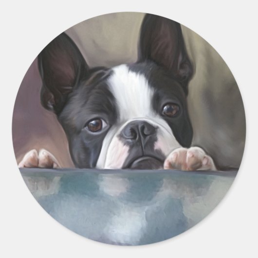 Peek A Boo Ronde Sticker (Voorkant)
