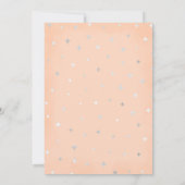 Peek A Boo Schattige Peach Ghost Baby shower Kaart (Achterkant)