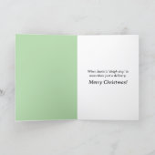 Peek-a-Boo Sleigh Kaart (Binnen)