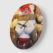 Peek-a-boo Sock Monkey Grote Klok (Hoek)