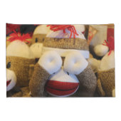 Peek-a-boo Sock Monkey Kussensloop (Achterkant-Rechts)