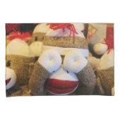 Peek-a-boo Sock Monkey Kussensloop (Voorkant-Rechts)