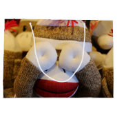 Peek-a-boo Sock Monkey Large Cadeautasje (Achterkant)
