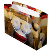 Peek-a-boo Sock Monkey Large Cadeautasje (Achterkant Gekanteld)