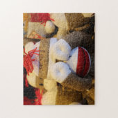 Peek-a-boo Sock Monkey Legpuzzel (Verticaal)