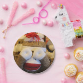 Peek-a-boo Sock Monkey Papieren Bordje (Feest)