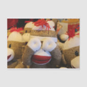 Peek-a-boo Sock Monkey Tissuepapier (Voorkant)