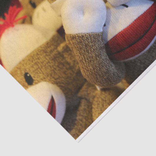 Peek-a-boo Sock Monkey Tissuepapier (Detail)