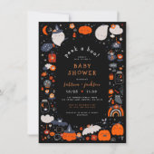 Peek A Boo Spooky Boho Halloween Baby Shower Kaart (Voorkant)