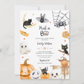 Peek A Boo Spooky Boho Halloween Baby shower Uitno Kaart (Voorkant)