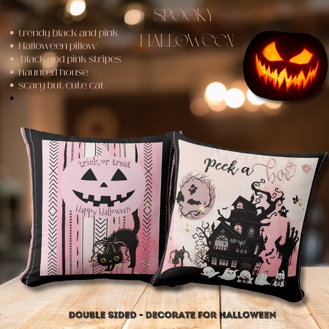 "Peek a Boo" Spooky-Schattige Halloween kussen (Peek a Boo Spooky-Cute Halloween Pillow)