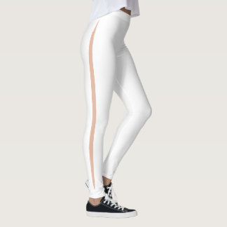 Peek-a-boo zijstreep Kaukasische roze huidskleur Leggings