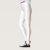 Peek-a-boo zijstreep Kaukasische roze huidskleur Leggings (Links)