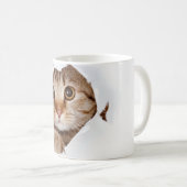 Peek-a-Mew - Schattig kattengezicht Koffiemok (Voorkant rechts)