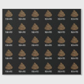Peek A Poo Funny Poop Pun Dark BG Cadeaupapier (Vlak)