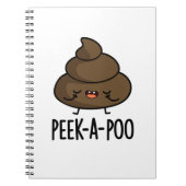 Peek A Poo Funny Poop Pun Notitieboek (Voorkant)